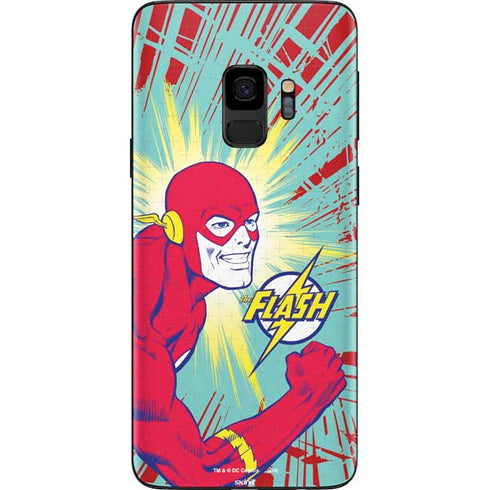 DC Comics The Flash Classic Art Smile Blast Galaxy S9 Skin